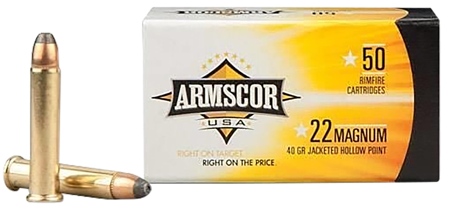.22 WMR 40gr JHP Brass – 50rd